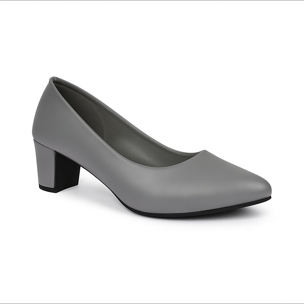Formal GRAY Heel Court Shoes for Women