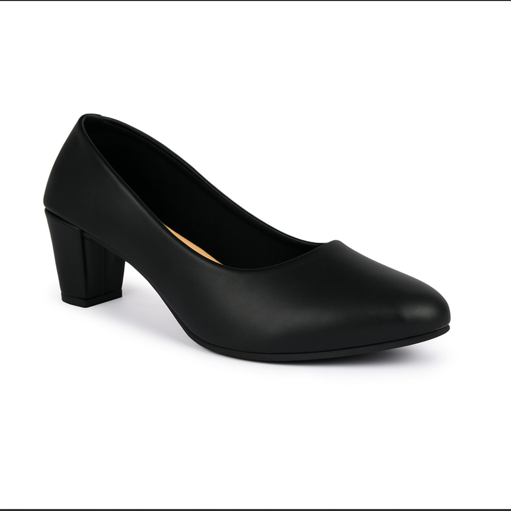 Formal BLACK Heel Court Shoes for Women