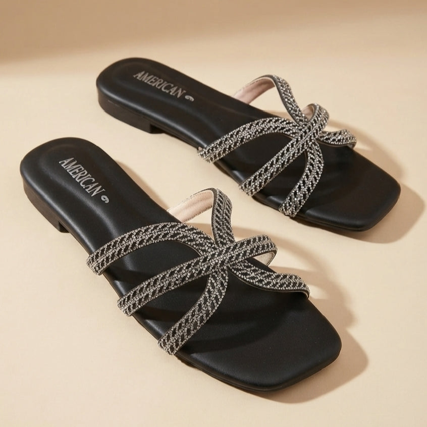 Scorpian Shape MAROON Flat Sandals for Women