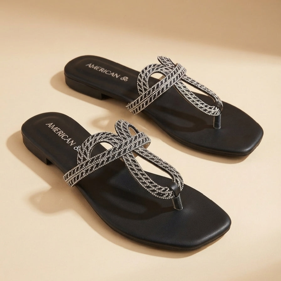 Wedding WHITE Fancy Party Flat Sandals