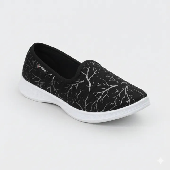 Printed Go Walk Canvas for Women - BLACK