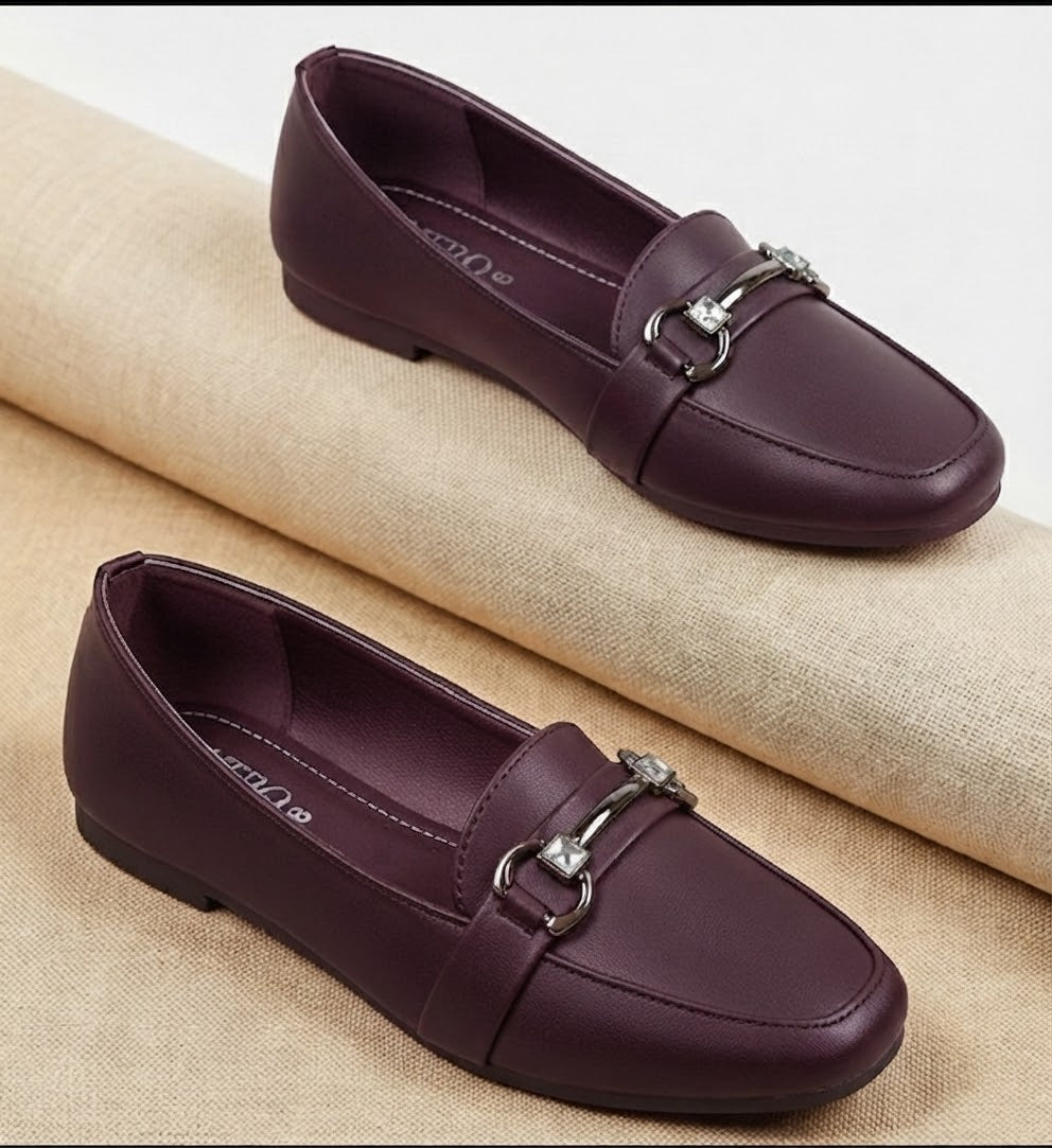 Chic Dark BROWN Closed-Toe Flat Loafers Shoes for Women