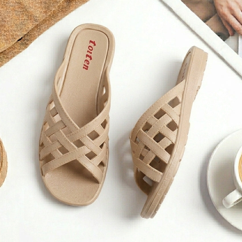 Strips GREY House Slippers for Women