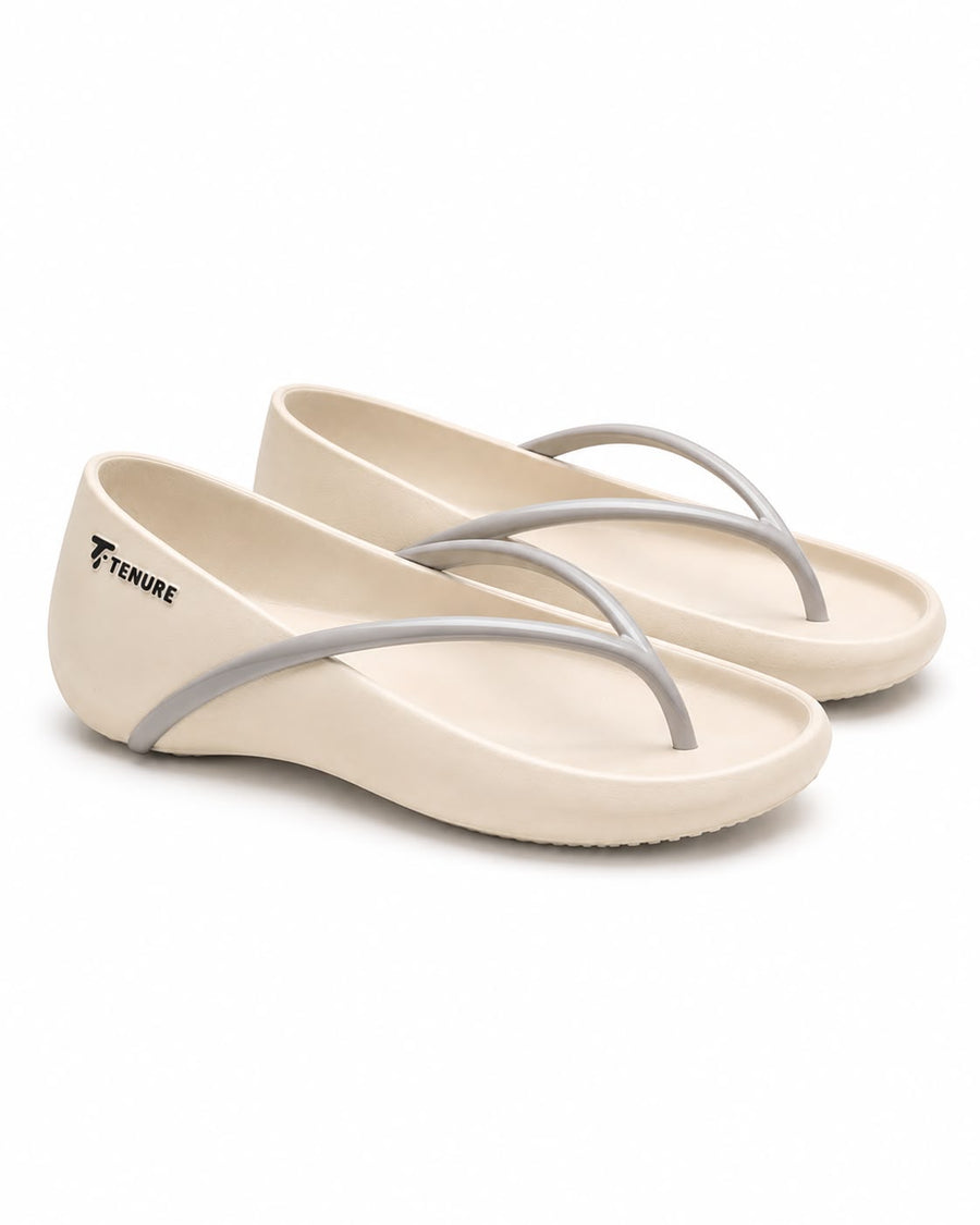 TENURE BEIGE Fit-Flip Slip-Ons for Women