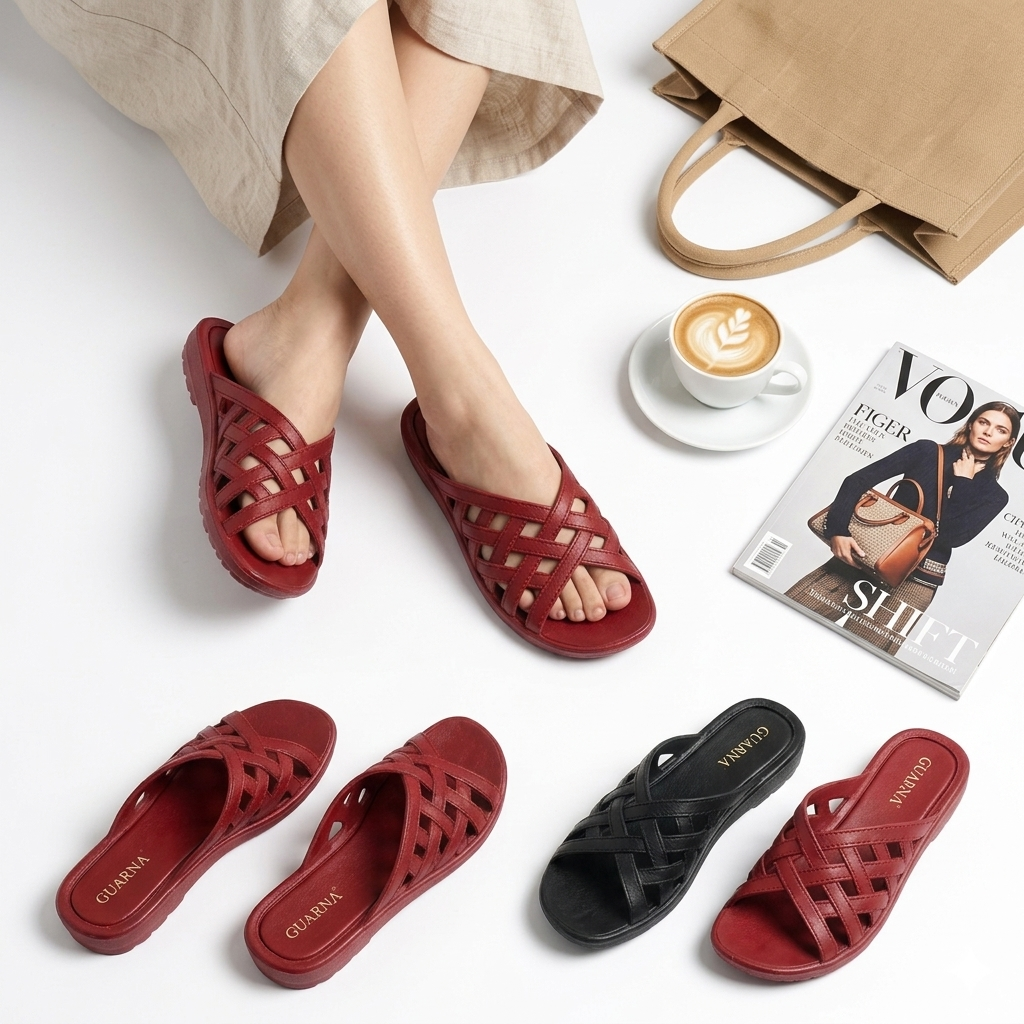 Strips GREY House Slippers for Women