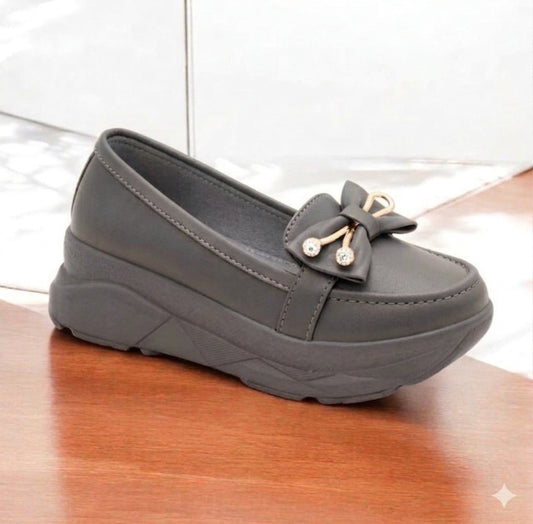 Famous Wedge Loafers for Women - GREY