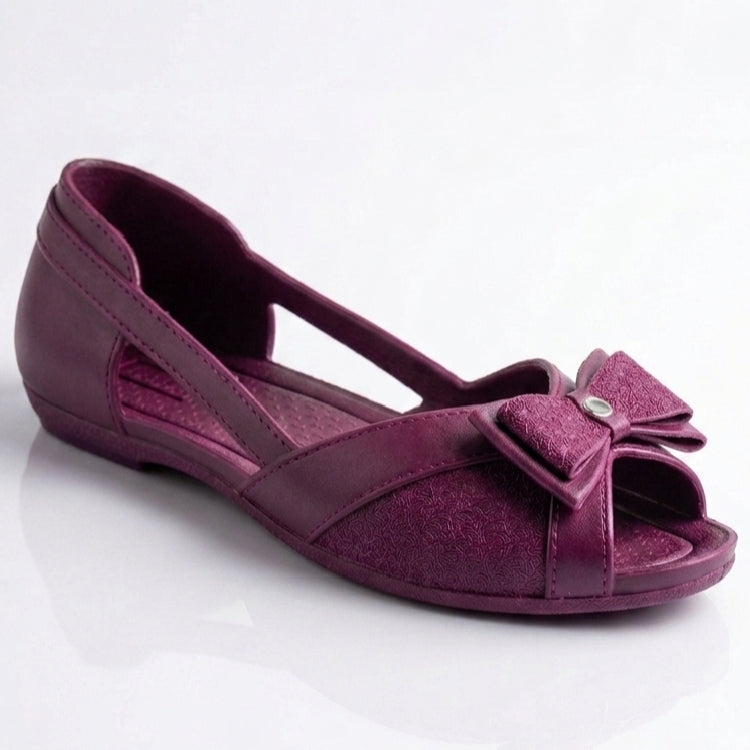 Bow-Tie Open Shoes Casual Pumpy for Women - BEIGE