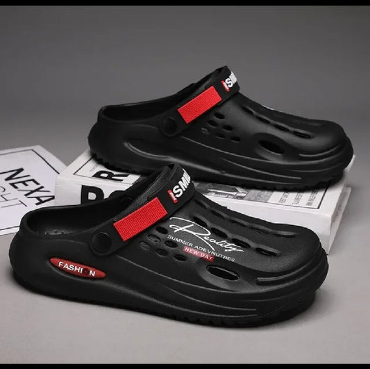 OMEGA Crocs Outdoor Clogs Sandals - BLACK