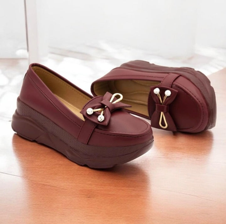 Famous Wedge Loafers for Women - BLACK