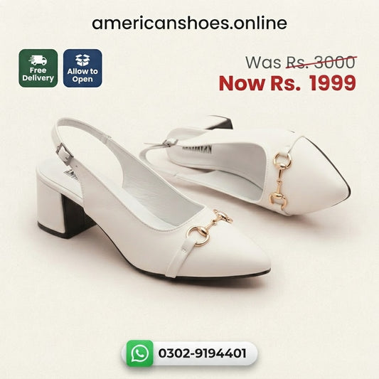 AMERICAN Slingback Heel Court Shoes & Sandals for Women