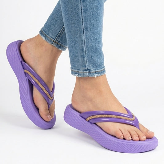 Popular Flip-Flops PURPLE EVA Slippers for Women