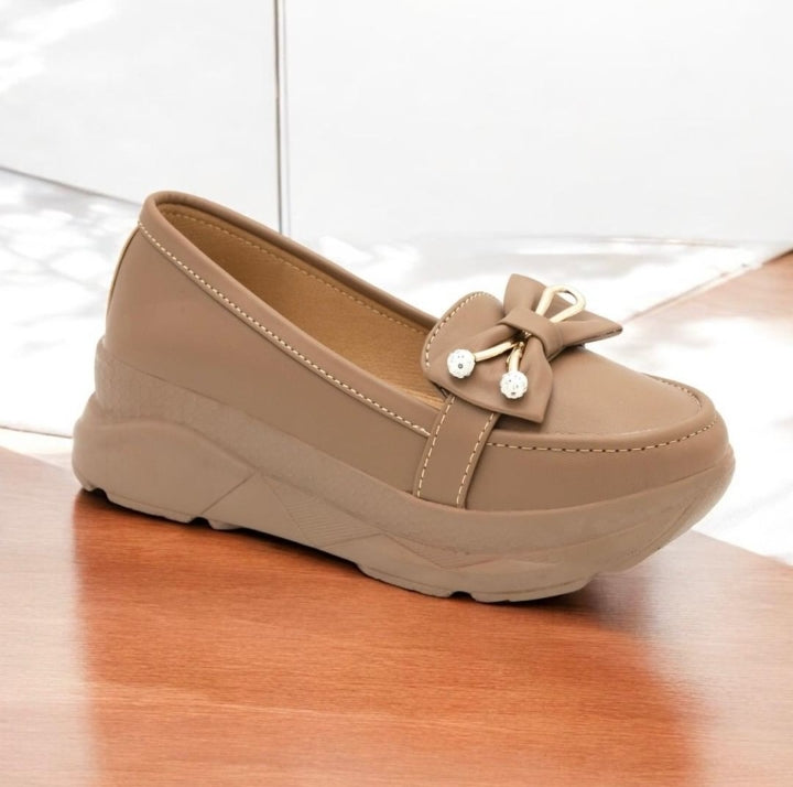 Famous Wedge Loafers for Women - BLACK