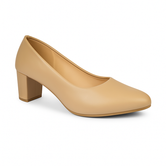 Formal BEIGE Heel Court Shoes for Women
