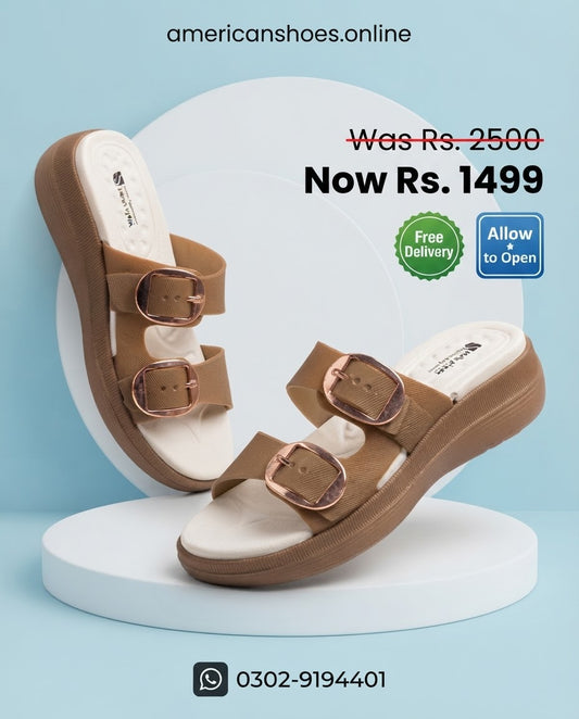 Adjustable Wedge Dual Buckle EVA Slides & Flip Flops for Women