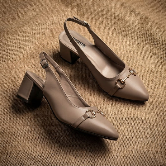 Slingback FAWN Block Heel Sandals & Court Shoes