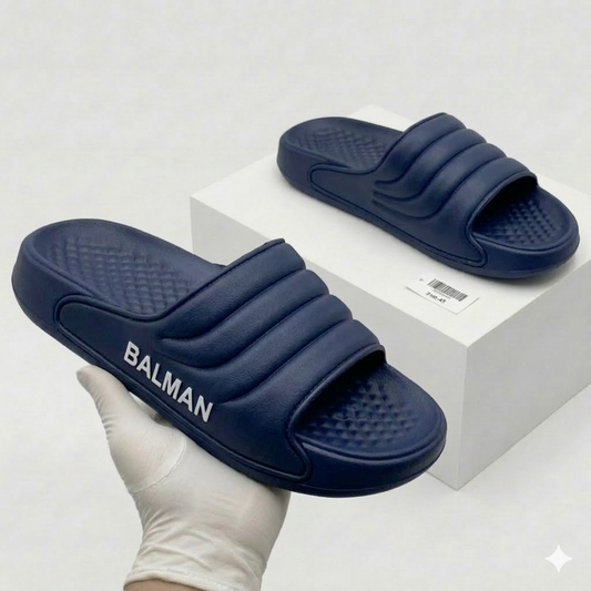 Balmain BLUE Lining Outdoor Mens Slippers