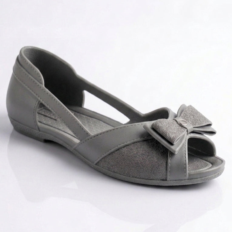 Bow-Tie Open Shoes Casual Pumpy for Women - BEIGE