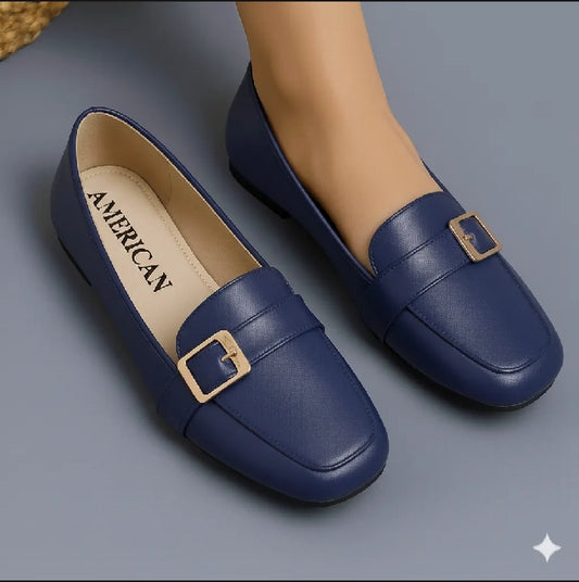 European BLUE Formal Loafers & Moccasins for Women