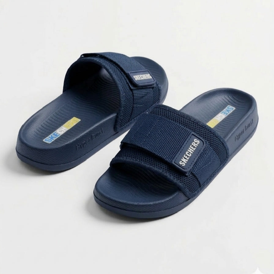 Hyperbrust BLUE Skechers Slides for Mens
