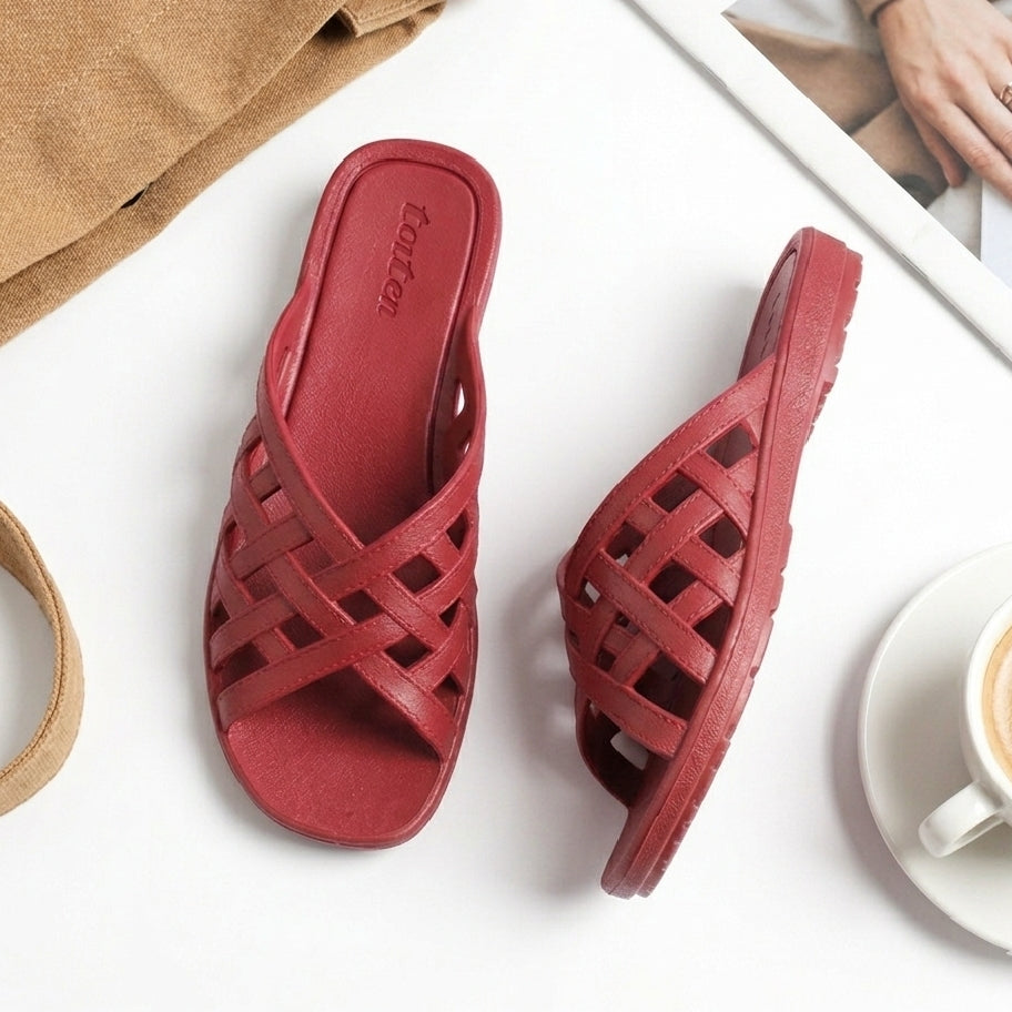 Strips GREY House Slippers for Women