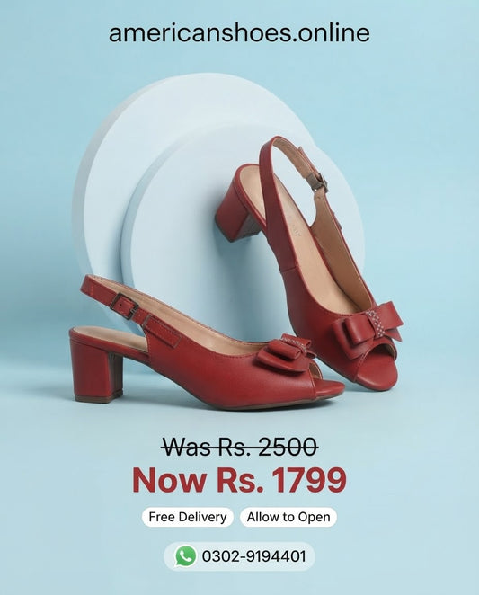 Bow Stylish French Heel Sandals for Women