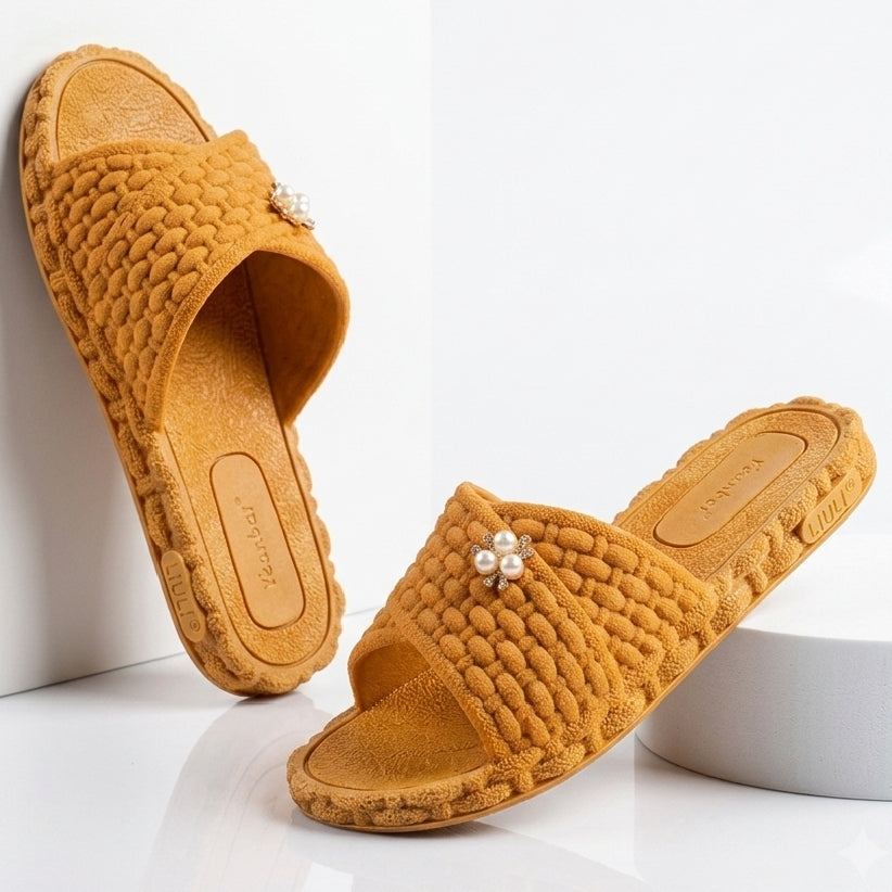Tata YELLOW Casual Slides for Women