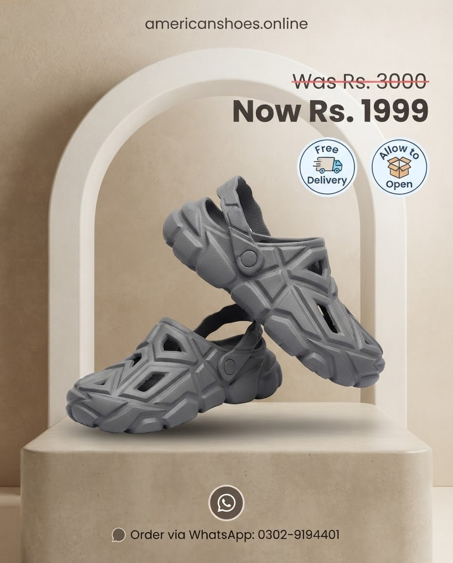 Geometric Texture EVA Clogs & Crocs for Mens