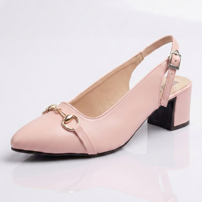 Slingback PINK Block Heel Sandals & Court Shoes