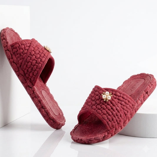 Tata MAROON Casual Slides for Women