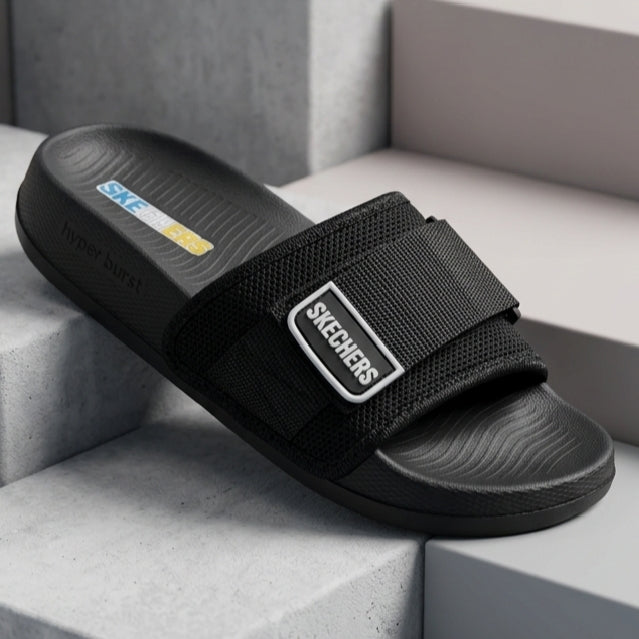 Hyperbrust BLUE Skechers Slides for Mens