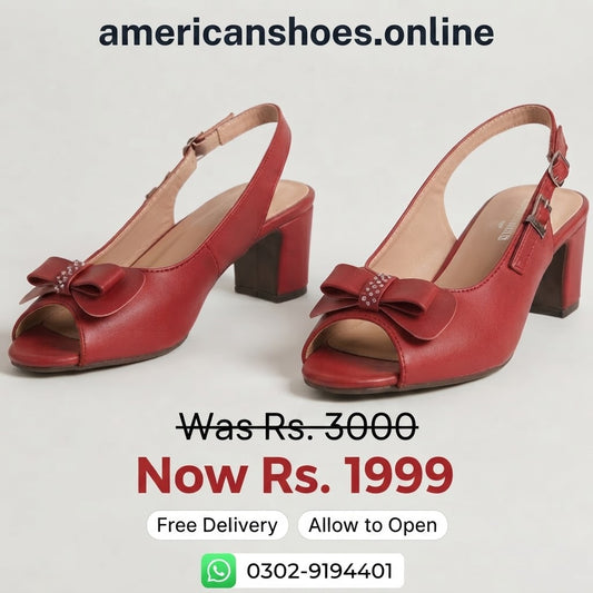 Bow Stylish French Heel Sandals for Women