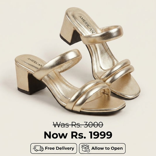 Nude Patent GOLD Block Heel Sandals