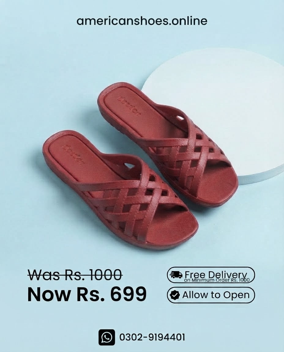 Strips House Slippers for Women