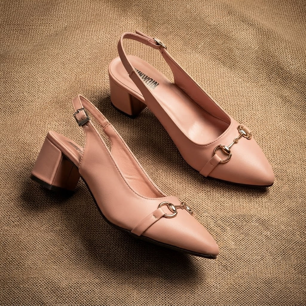 Slingback PINK Block Heel Sandals & Court Shoes