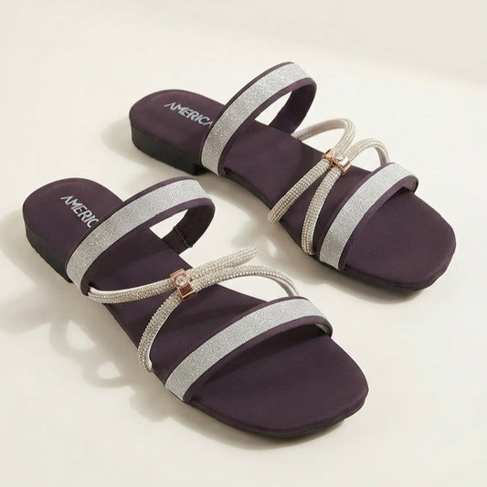 Elegant PURPLE Flat Slippers
