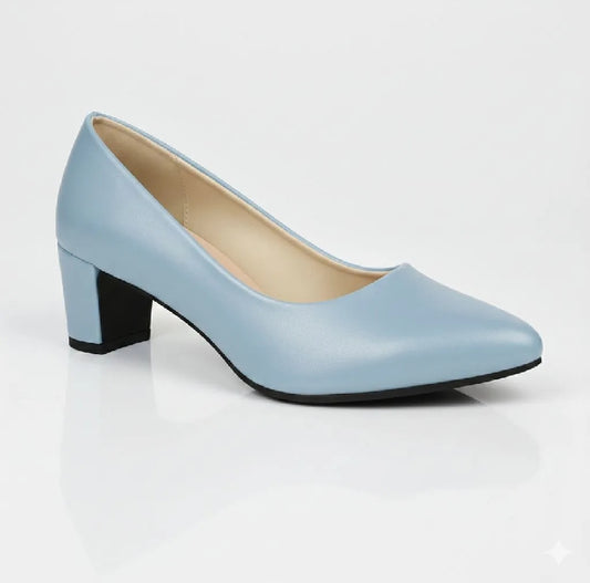 Formal SKY BLUE Heel Court Shoes for Women