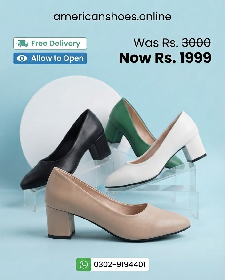 European Fashion Block Heel Pumps & Court Shoes for Women