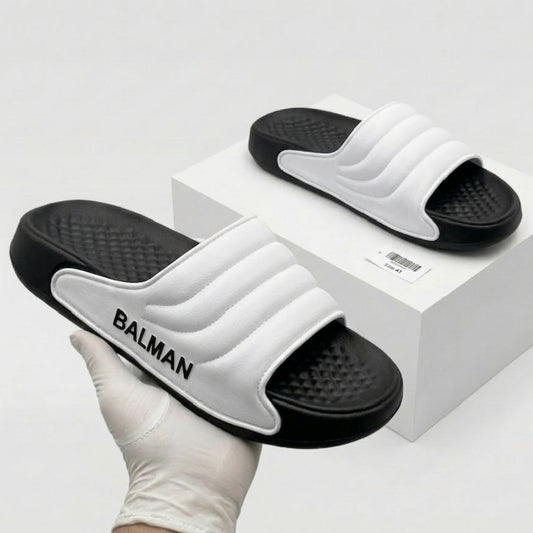 Balmain WHITE Lining Outdoor Mens Slippers