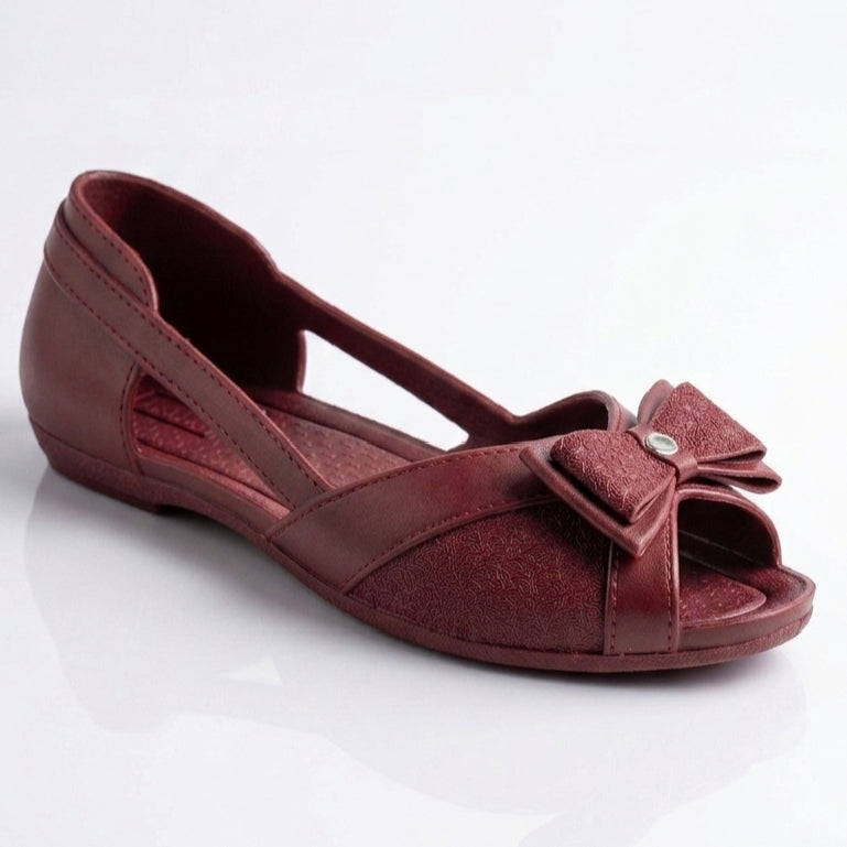 Bow-Tie Open Shoes Casual Pumpy for Women - BEIGE