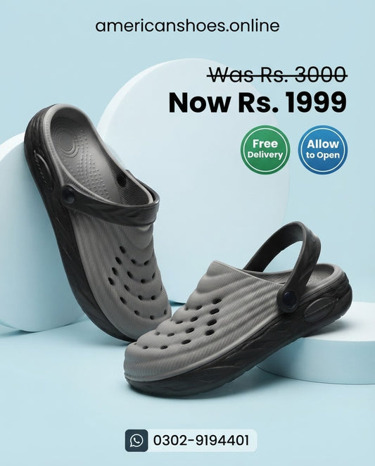 Dual-Tone Crocs & Clogs for Mens - Gray & Beige