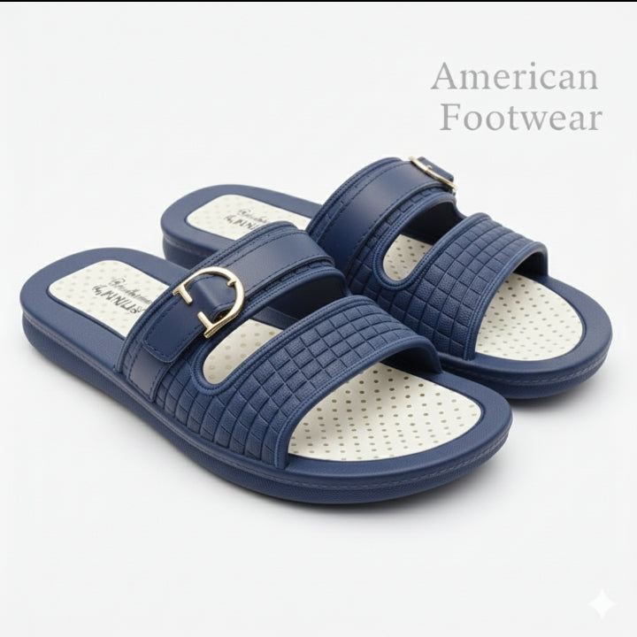Dual-Steps BLUE House Slippers for Women