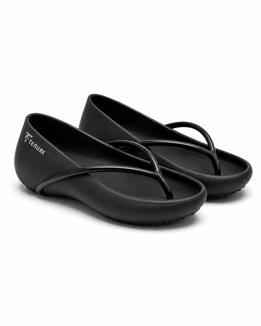 TENURE BLACK Fit-Flip Slip-Ons for Women