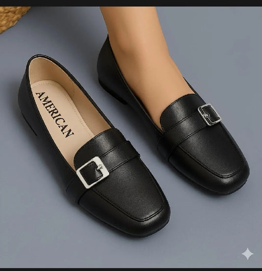 European BLACK Formal Loafers & Moccasins for Women