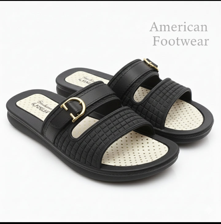Dual-Steps BLUE House Slippers for Women