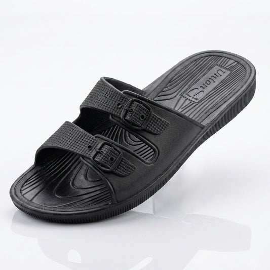 Sandak BLACK Dual-Step Slides for Women