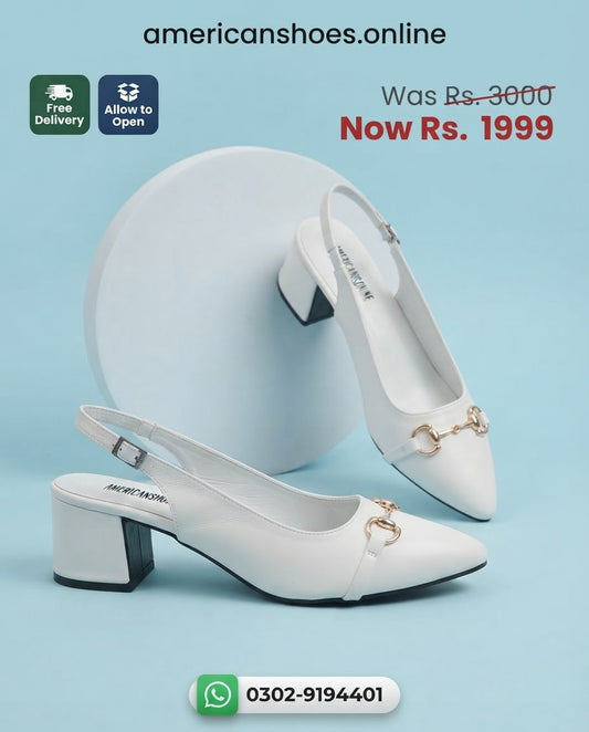 AMERICAN Slingback Heel Court Shoes & Sandals for Women
