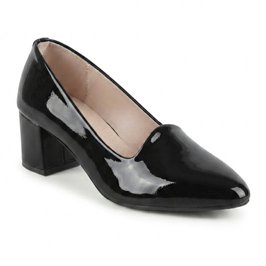 Patent BLACK Heel Court Shoes for Women