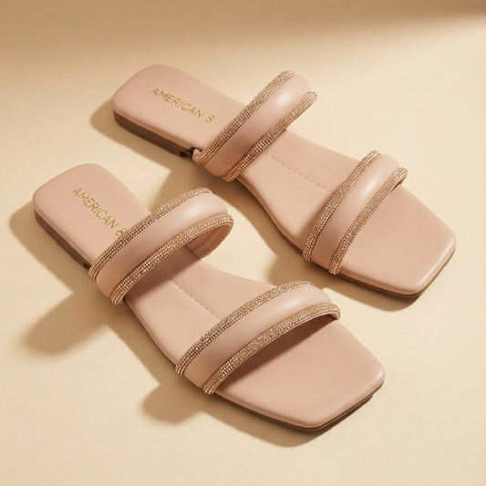 Dual-Steps PINK Flat Slippers