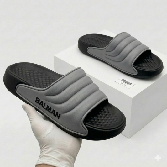 Balmain GREY Lining Outdoor Mens Slippers
