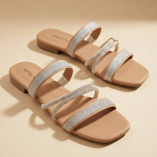 Elegant BEIGE Flat Slippers